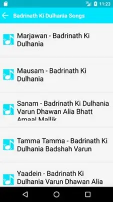 Badrinath Ki Dulhania Songs android App screenshot 0